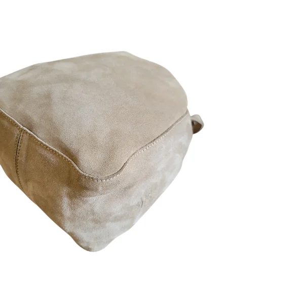 Prada Beige Suede Bucket Crossbody Bag - Picture 11 of 16